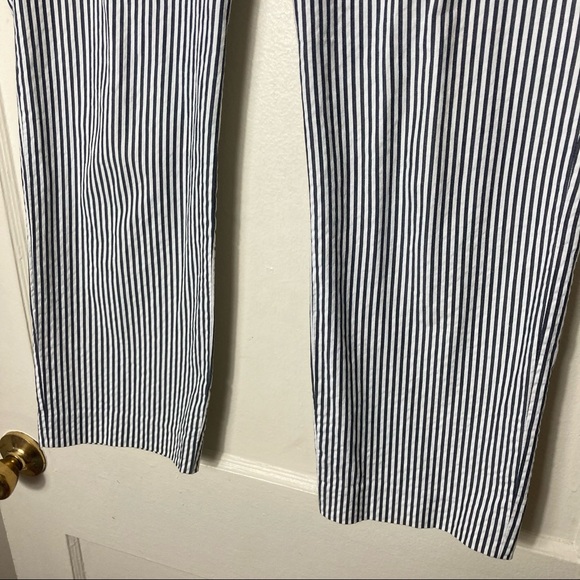 J. Crew campbell seersucker striped crop pants women's 12 - Picture 4 of 9